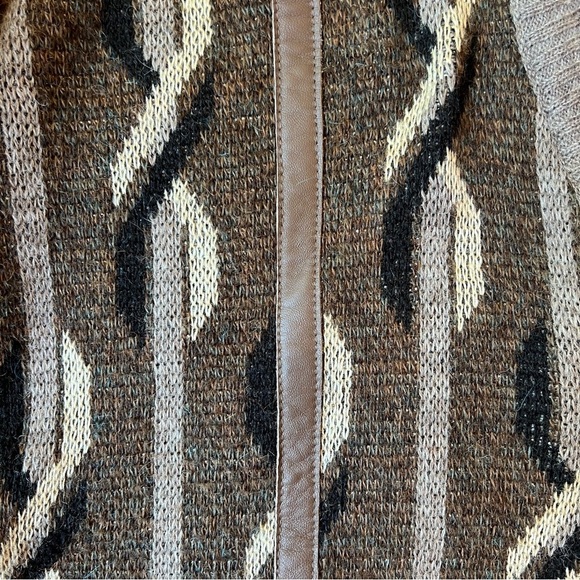 Vintage Gabicci Sweater Mens Large Brown Wool Blend Jumper England 3D V Neck - Picture 4 of 9